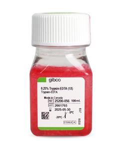 胰酶細胞消化液（0.25%胰酶，含EDTA，含酚紅）Gibco